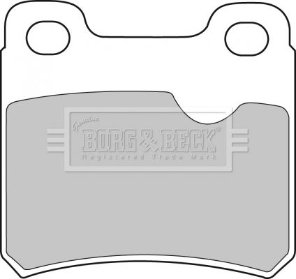 BORG & BECK Комплект тормозных колодок, дисковый тормоз BBP1282